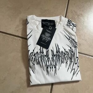Breathe Divinity white & black compression shirt Size M